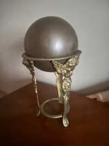 Brass Angel Stand with Gazing Ball - Image 1