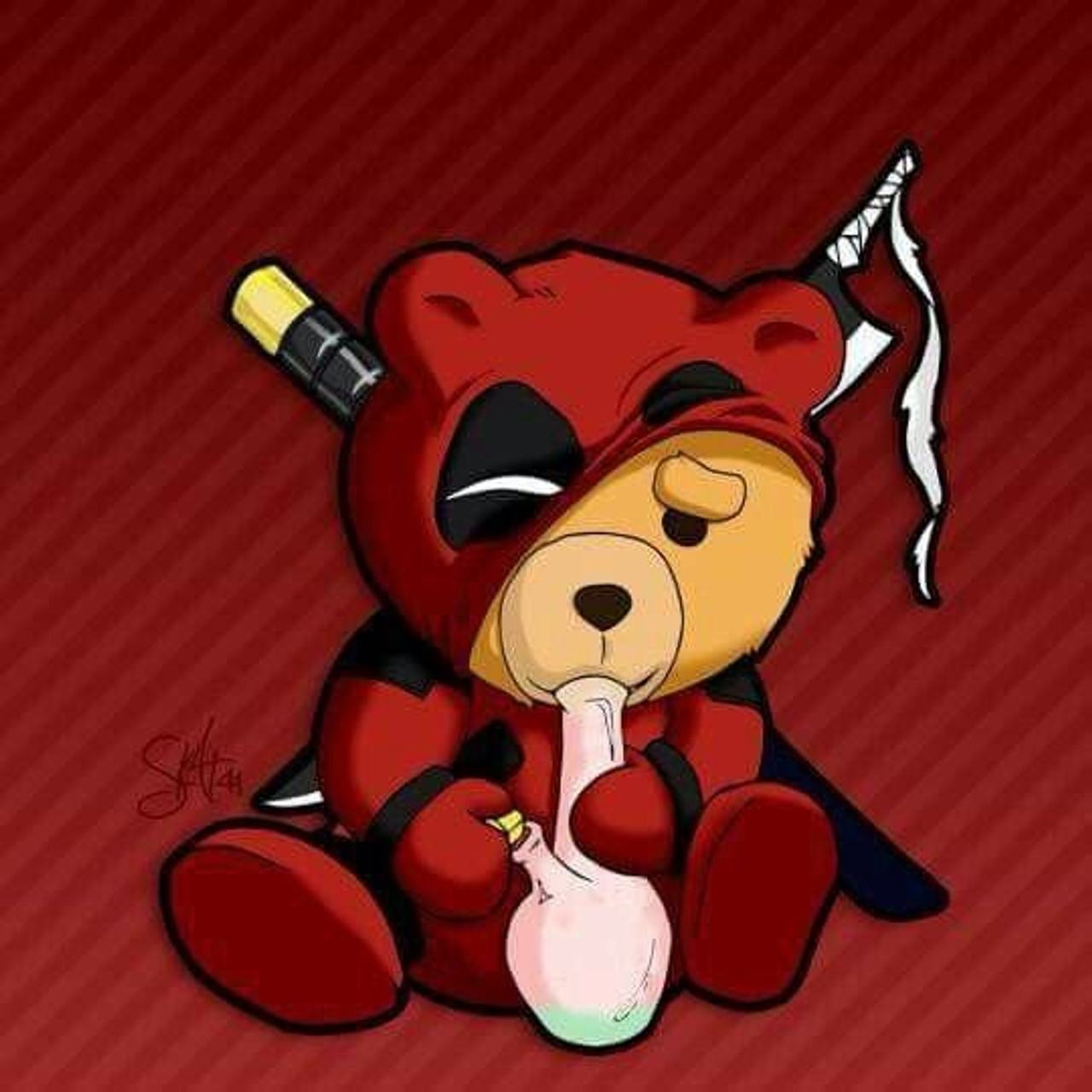 Deadpool Bear Bong Parody Art Print