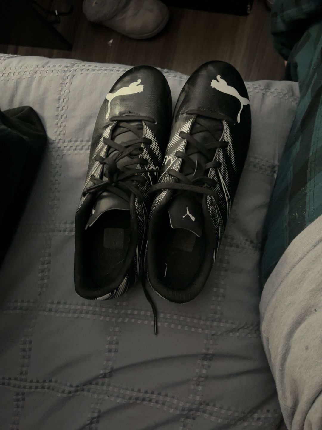 PUMA Attacanto FG/AG Soccer Cleats Black Silver