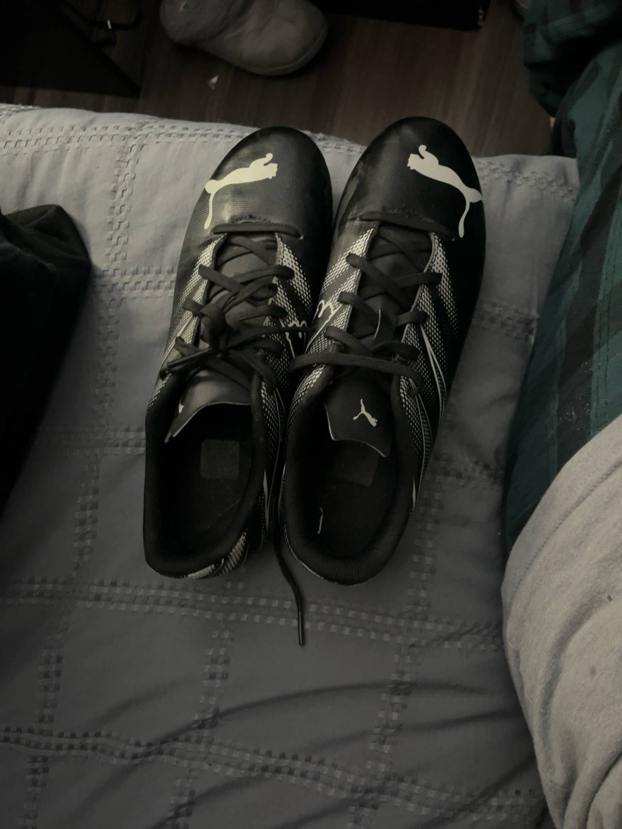 PUMA Attacanto FG/AG Soccer Cleats Black Silver
