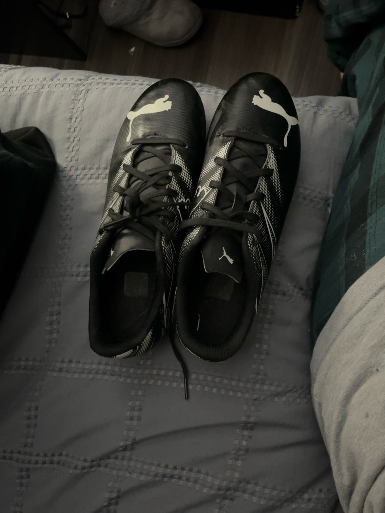 PUMA Attacanto FG/AG Soccer Cleats Black Silver