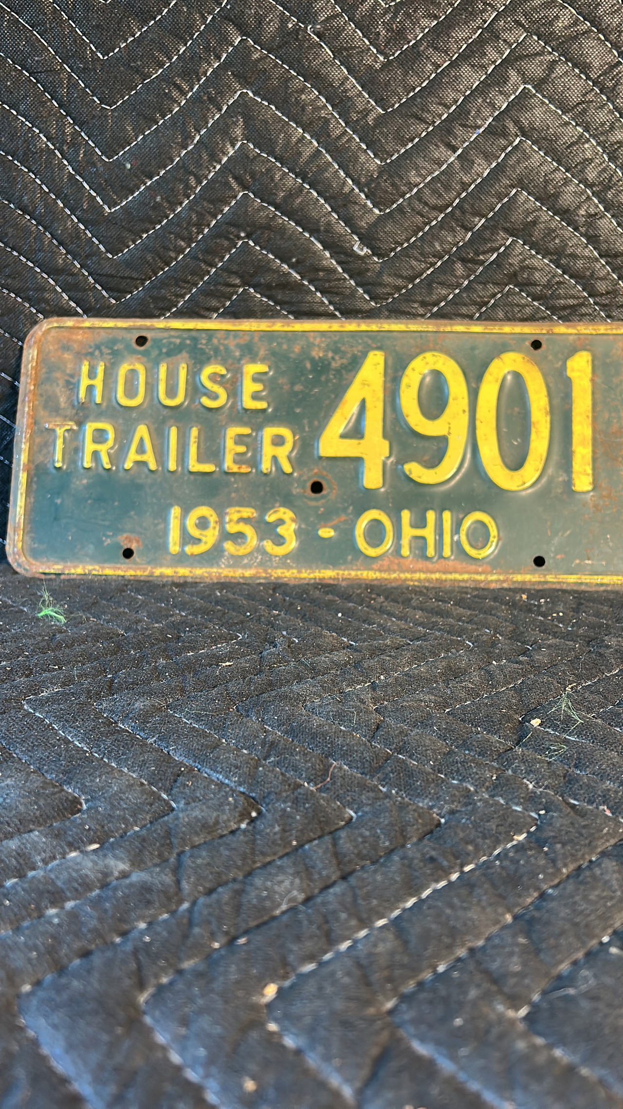 1953 Ohio House Trailer License Plate
