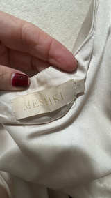 Meshki Cut-out front Satin Maxi Dress Champagne: M - Image 4