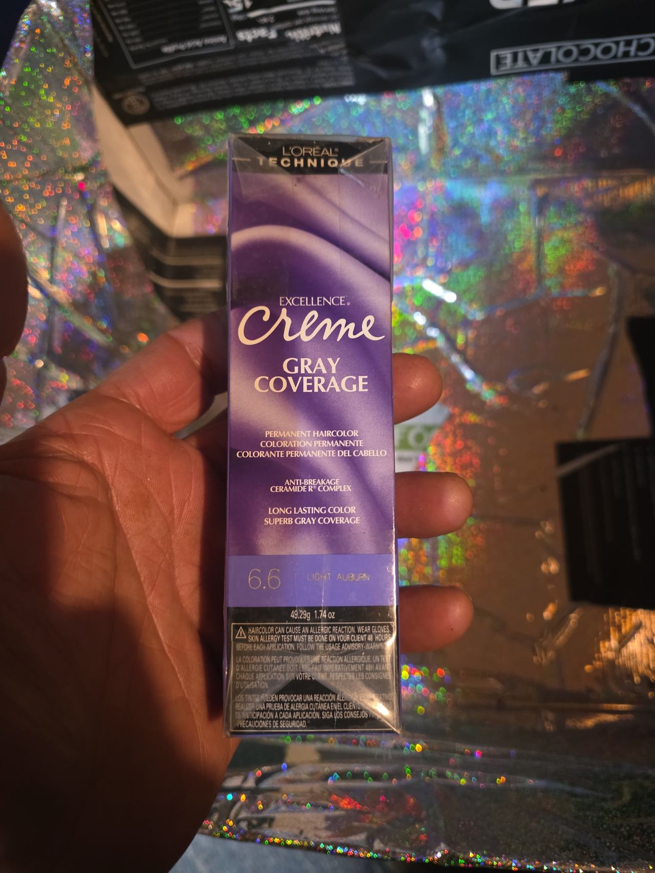 L'Oréal Technique Excellence Creme Gray Coverage 6.6 Light Auburn