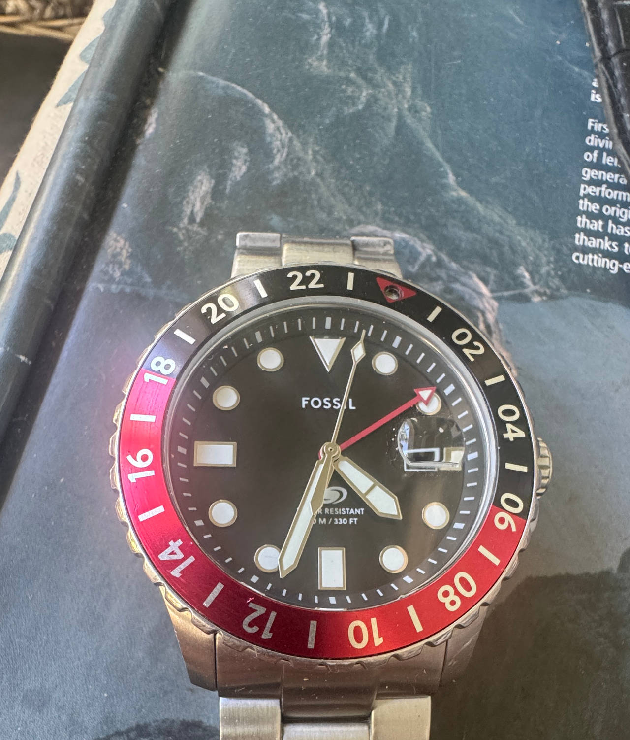 Fossil FB-01 GMT Stainless Steel Watch