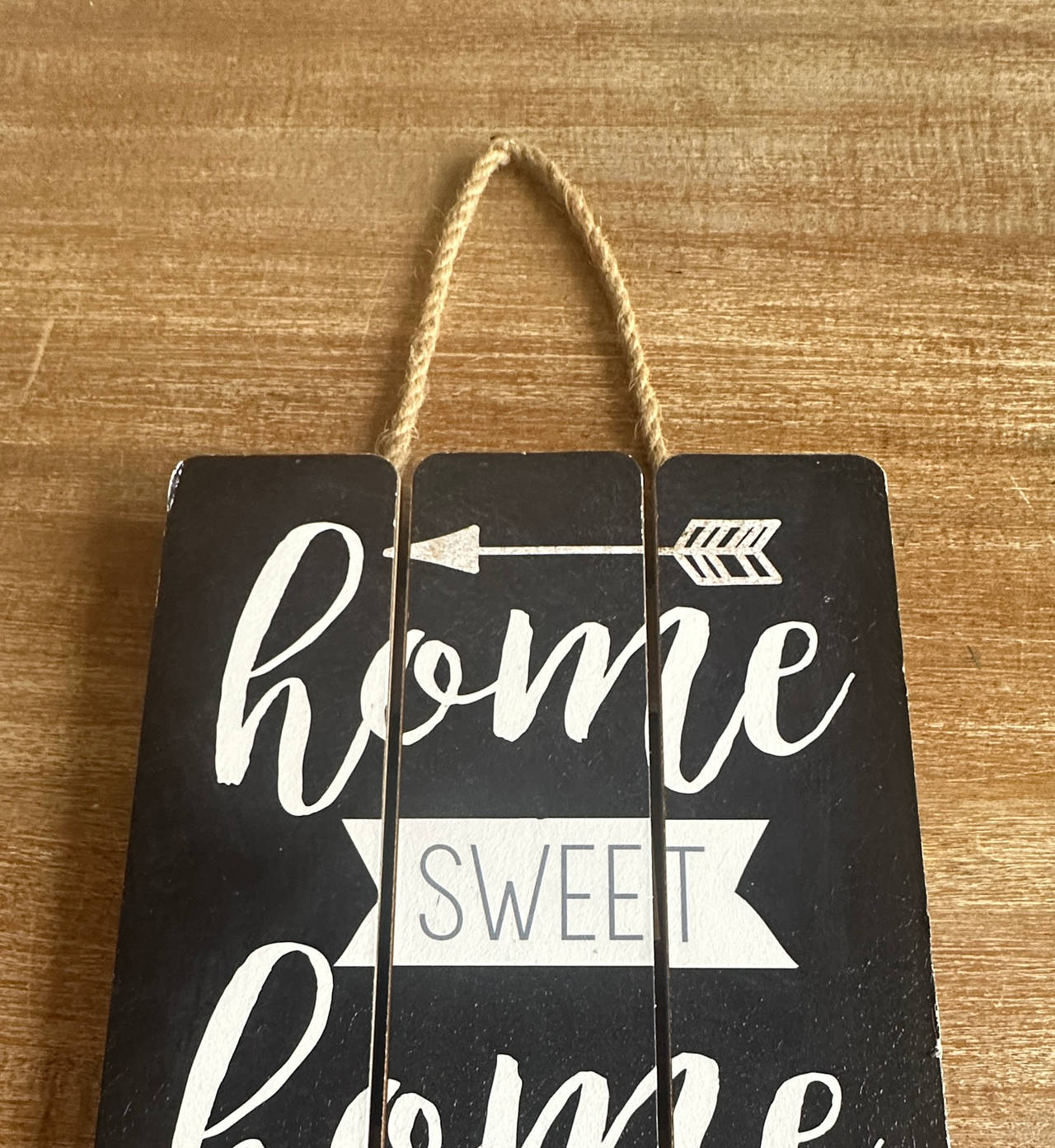 Home Sweet Home Rustic Wood Slat Sign