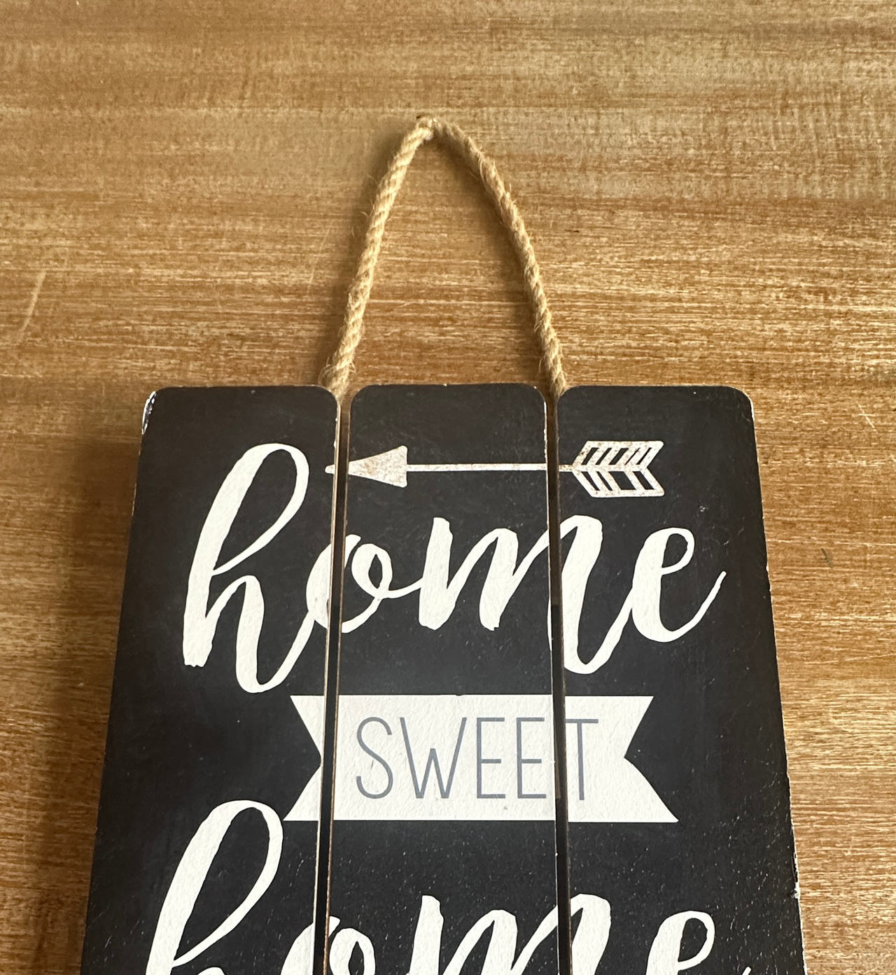 Home Sweet Home Rustic Wood Slat Sign
