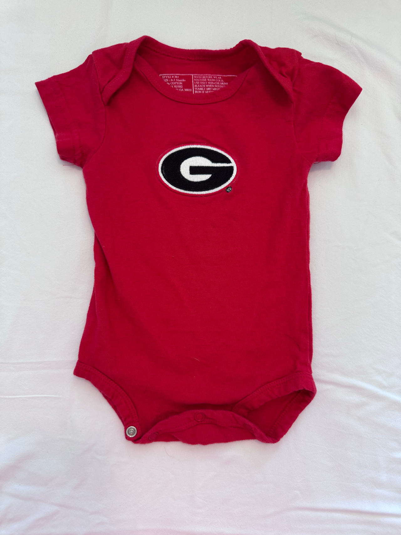 Georgia Bulldogs Infant Short Sleeve Bodysuit