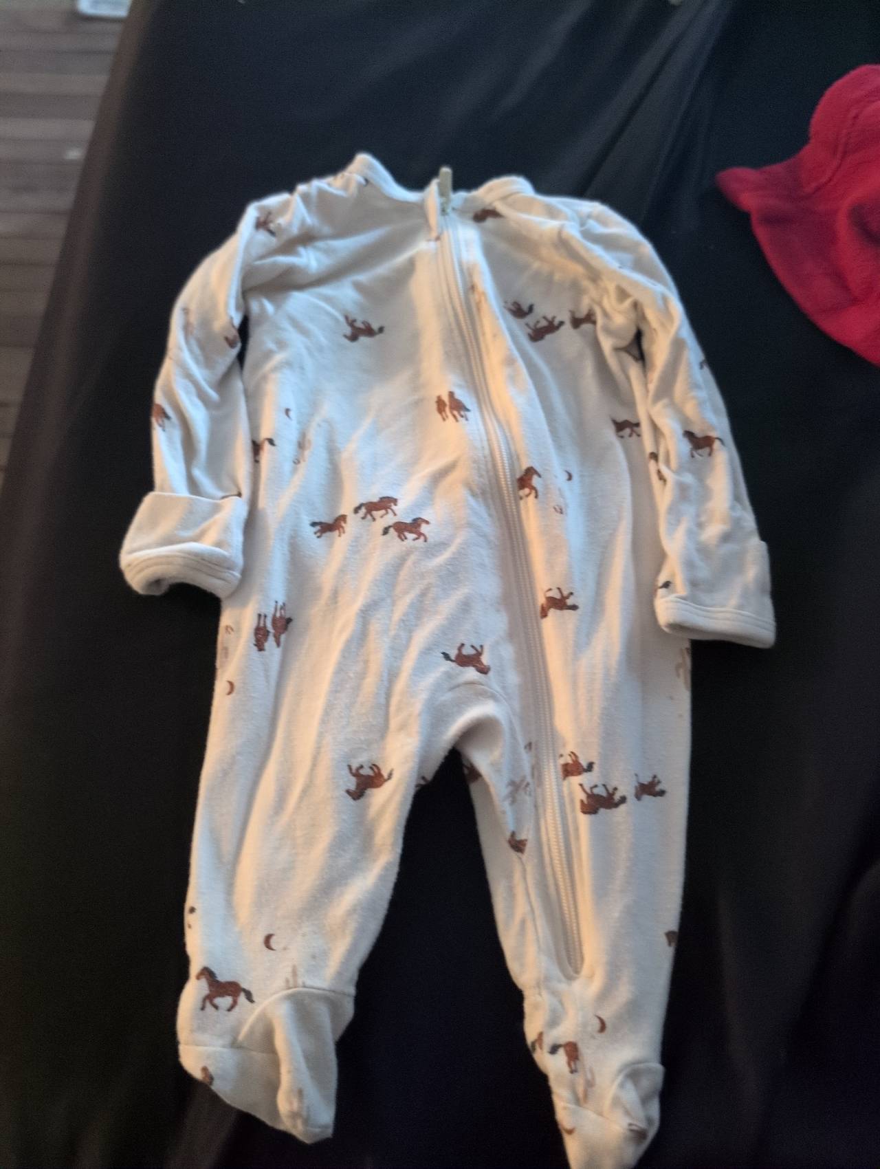 mondern moments  Bamboo Zipper Pajamas Horse Print