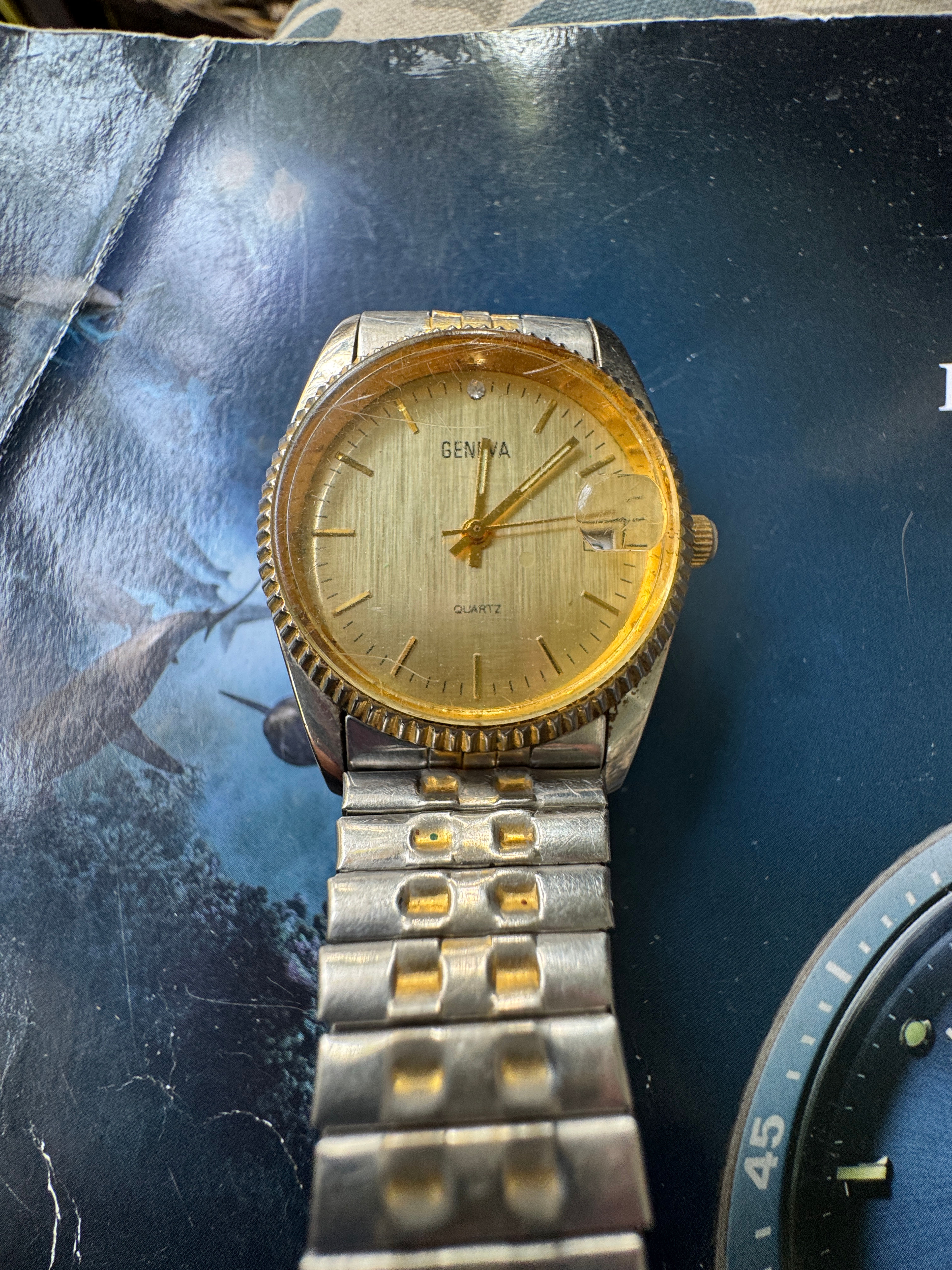 Geneva Quartz Two-Tone Watch