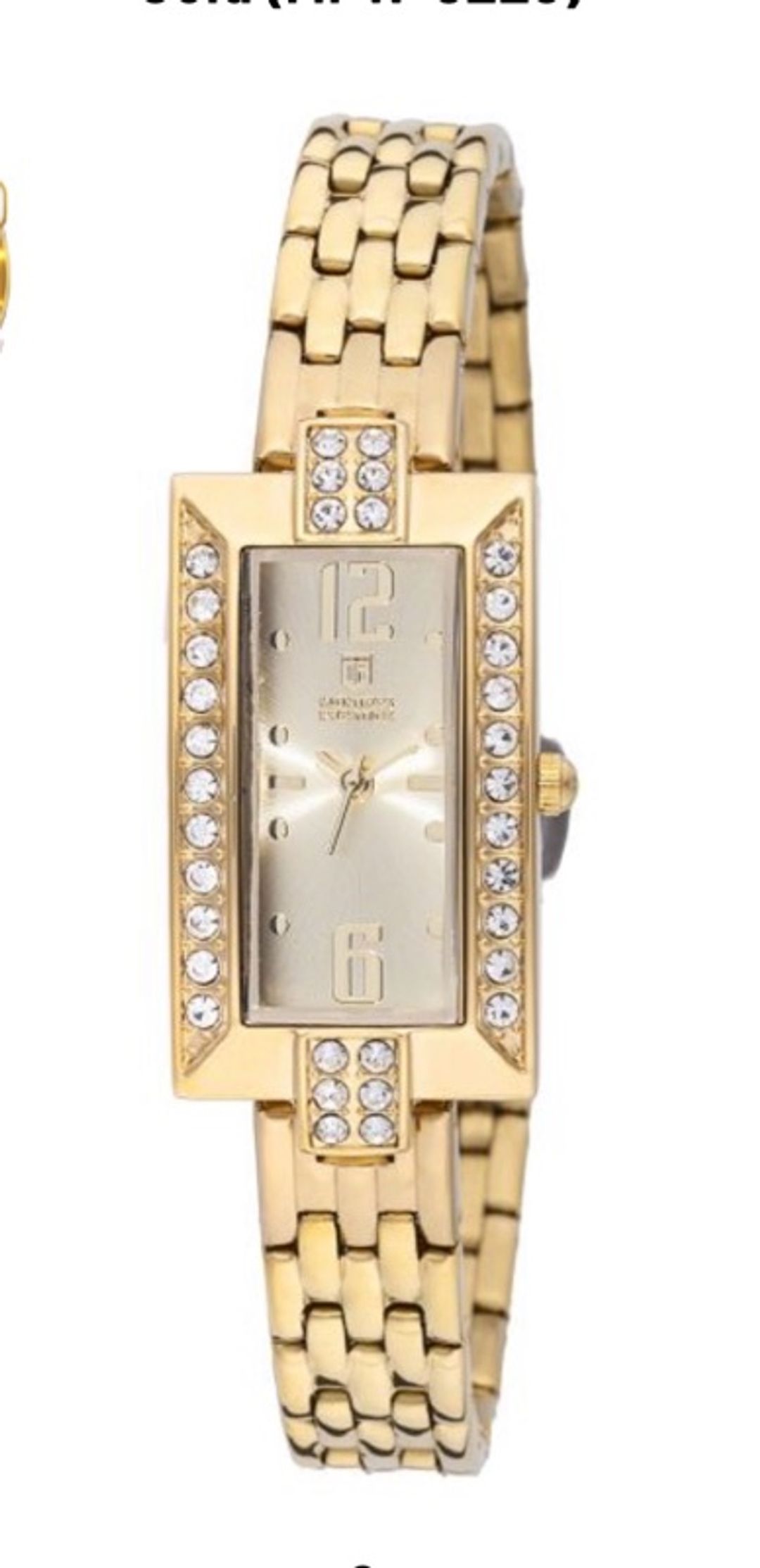 Montres Prestige Women's Gold-Tone 32mm Rectangle Watch