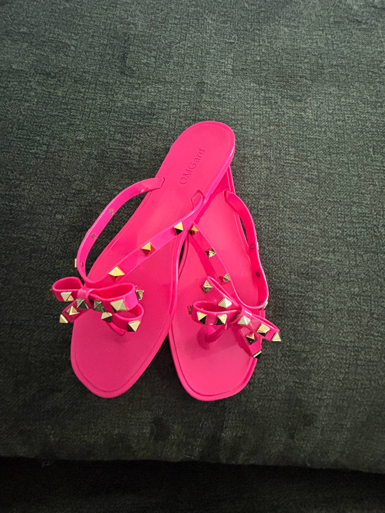 Women's Jelly Sandals NEW hot pink jeweled 7.5/8 women’s 