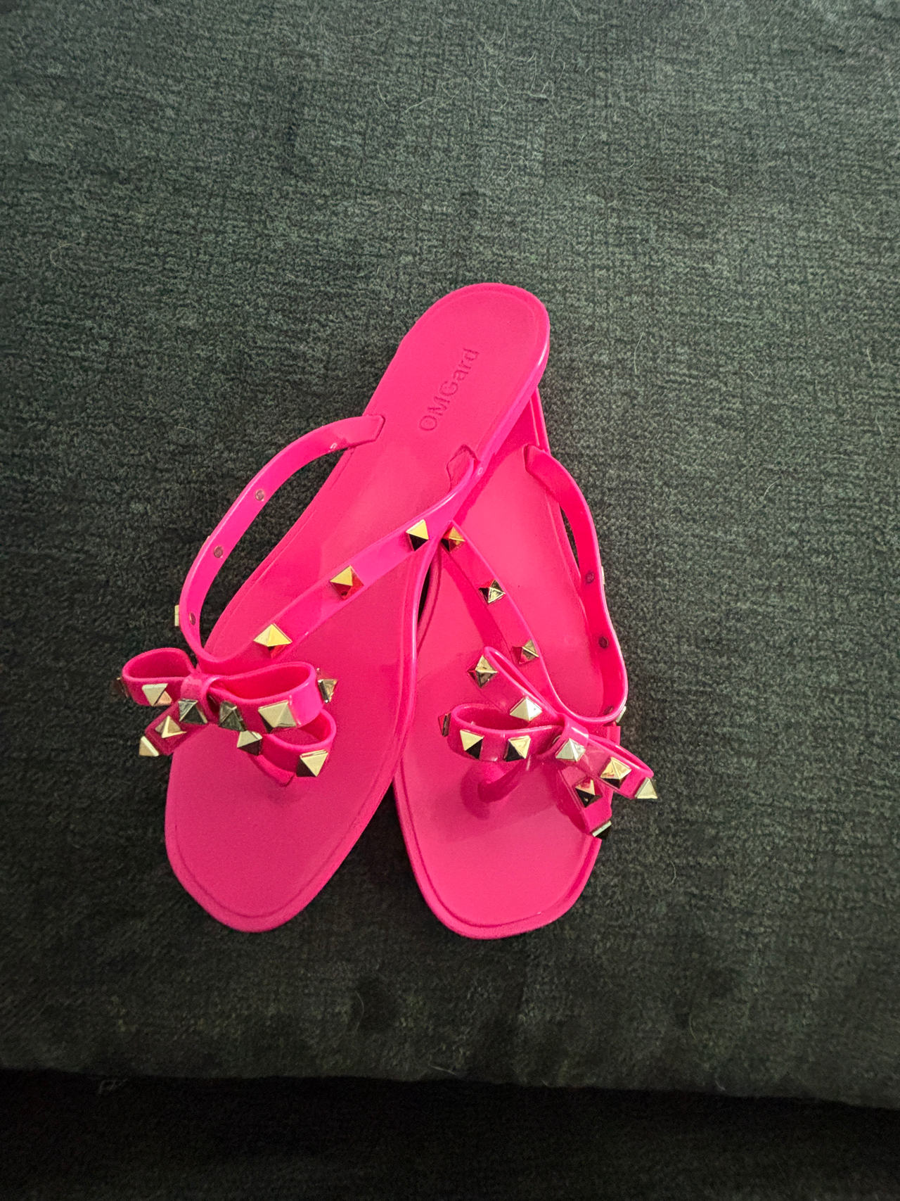 Women's Jelly Sandals NEW hot pink jeweled 7.5/8 women’s 