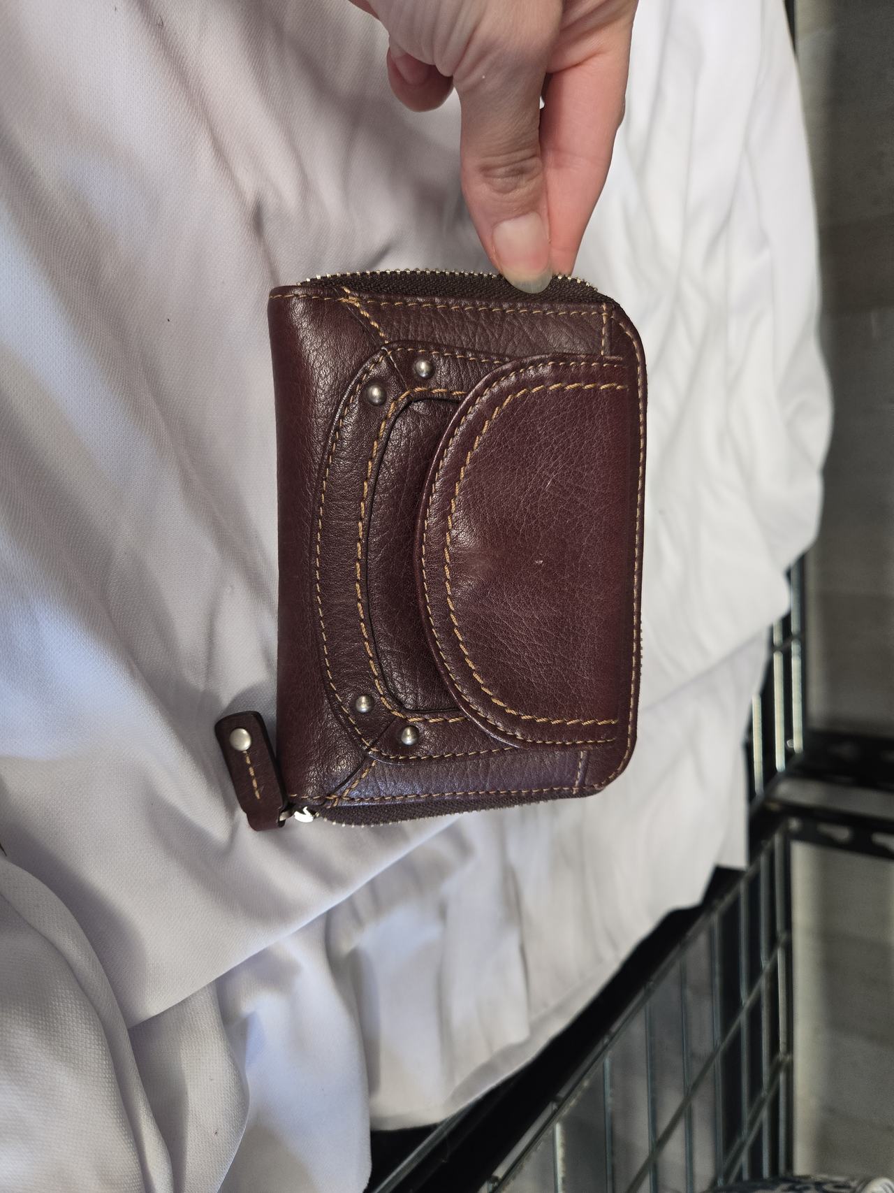 Fossil Leather Zip Around Wallet