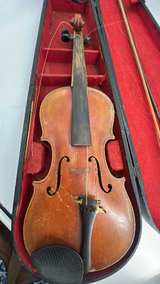 Vintage Violin with Case and Bow - Image 2