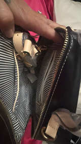 JM New York Black Leather Handbag - Image 3