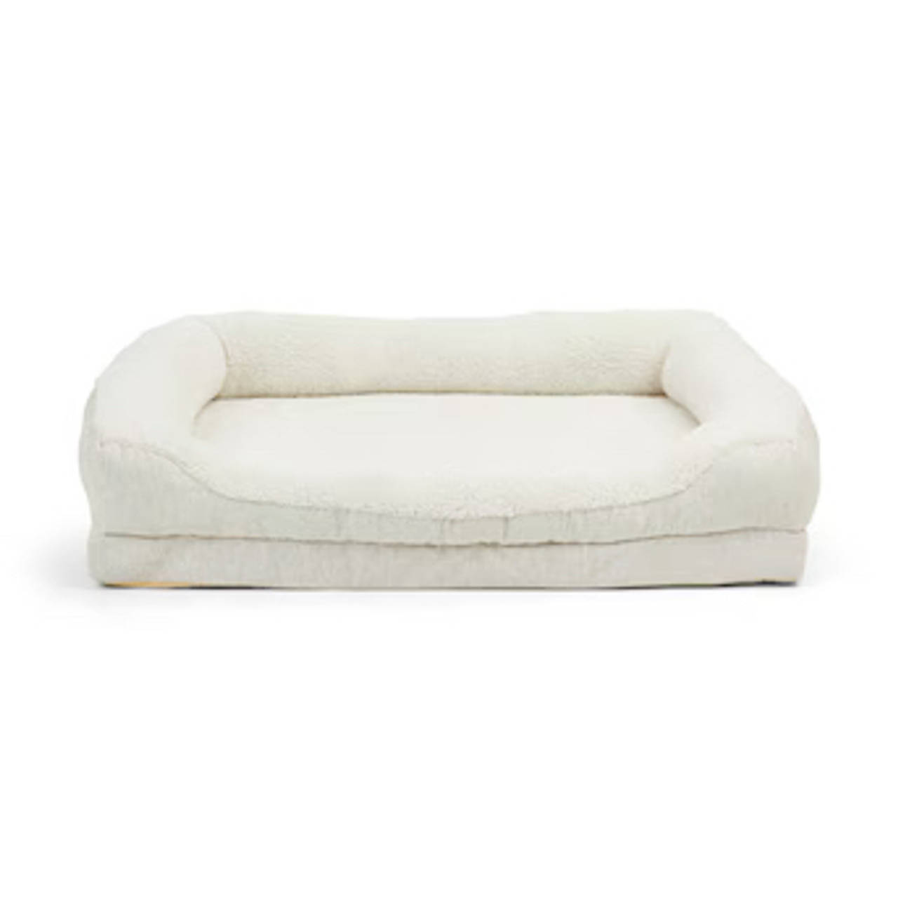 EveryYay Rectangular Cream Fleece Orthopedic Dog Bed