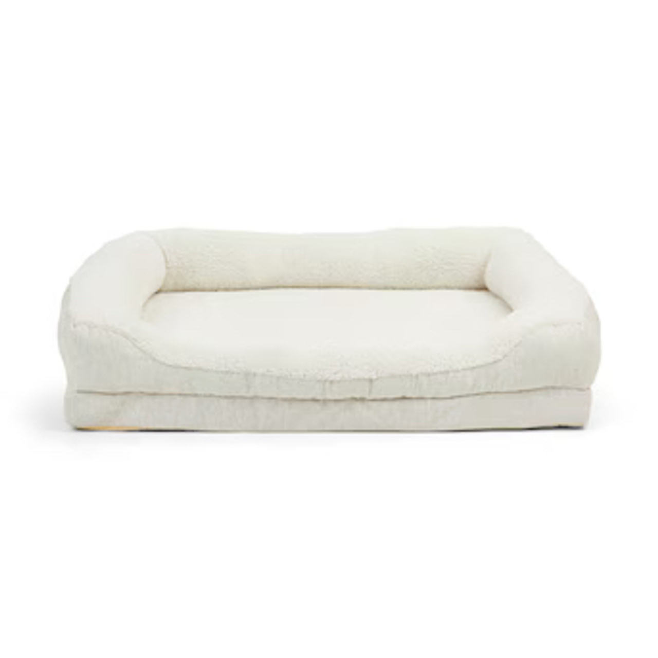 EveryYay Rectangular Cream Fleece Orthopedic Dog Bed