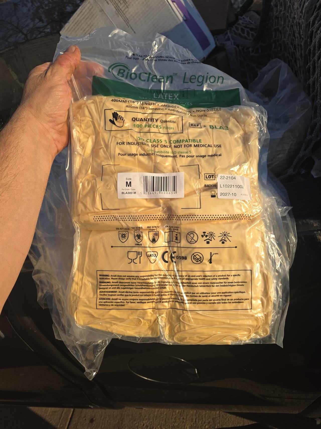 BioClean Legion BLA3 Latex Gloves