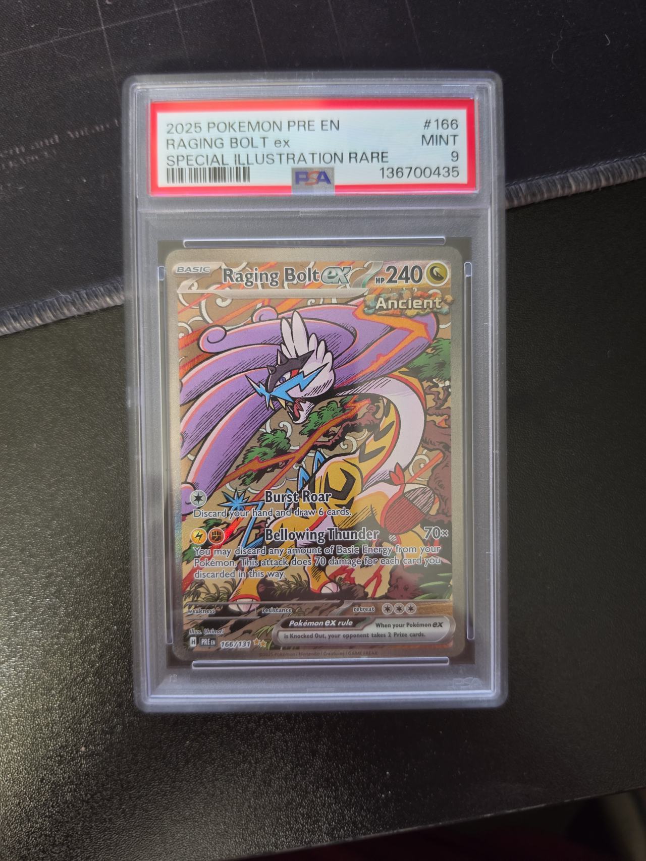 Pokémon TCG Raging Bolt ex Temporal Forces 166/131 PSA 9