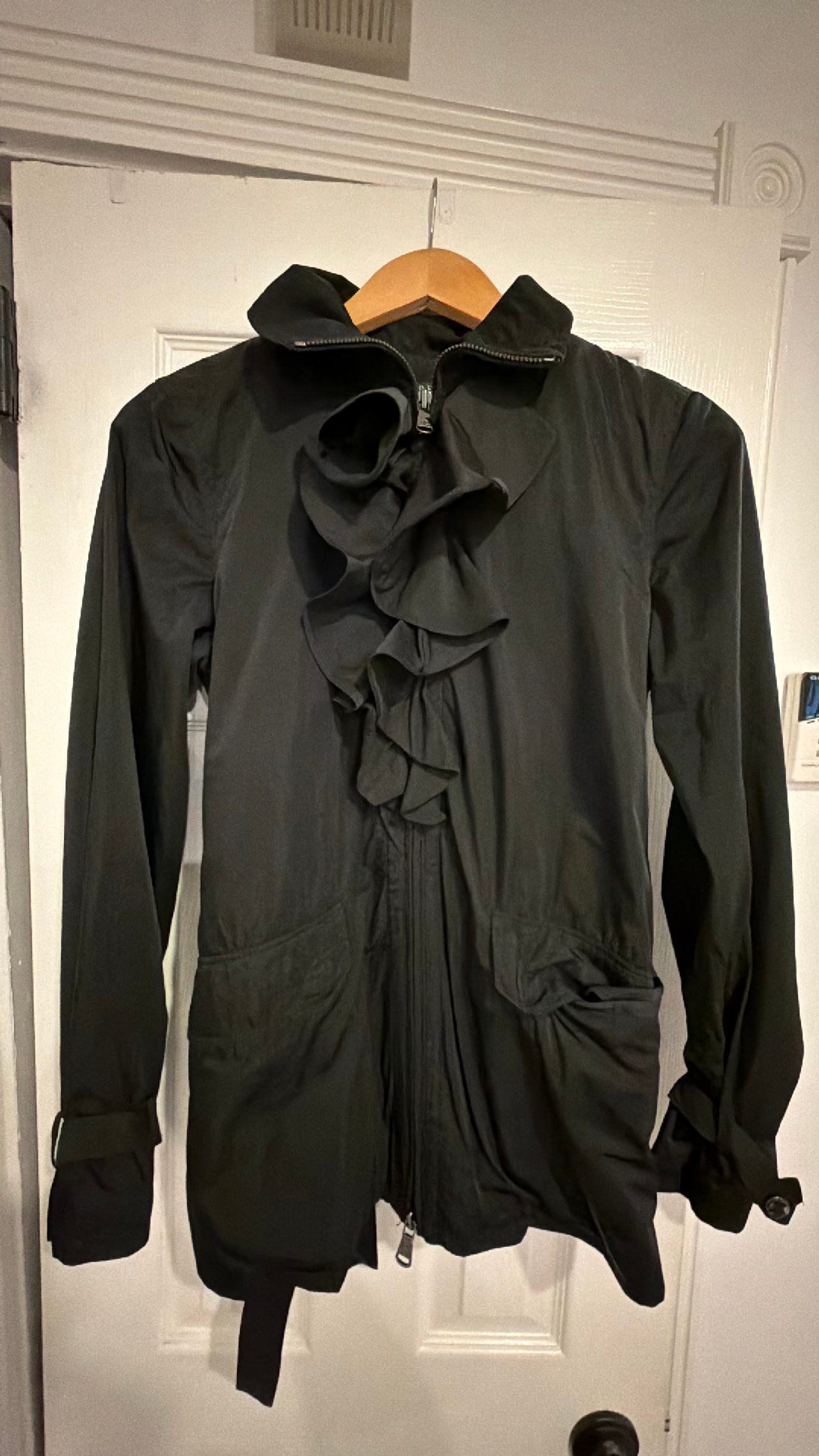 Ralph Lauren Black Ruffle Jacket Small Women’s Ladies S
