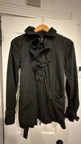 Ralph Lauren Black Ruffle Jacket Small Women’s Ladies S - Image 1