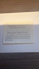 1989 Delaware Resident Trout Stamp - Image 2