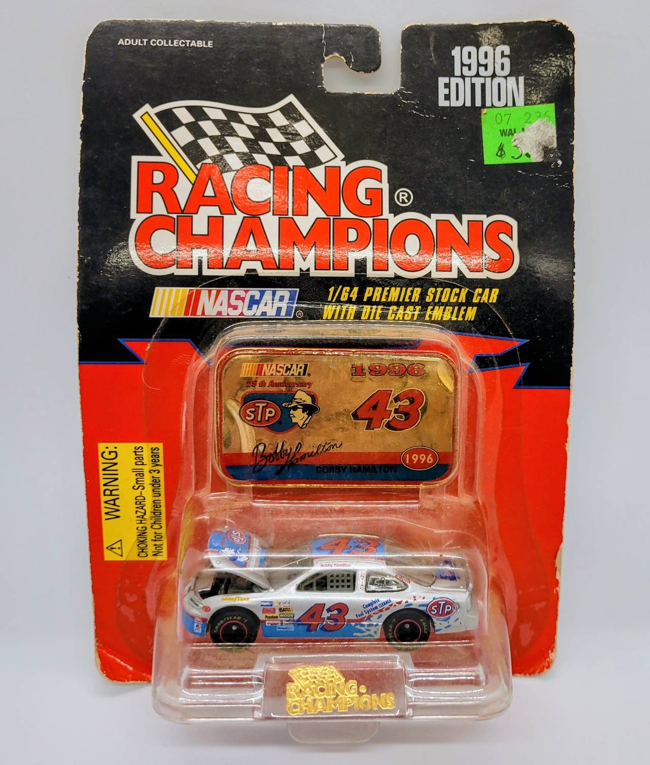 Racing Champions 1996 NASCAR Bobby Hamilton #43 STP 1/64 Diecast