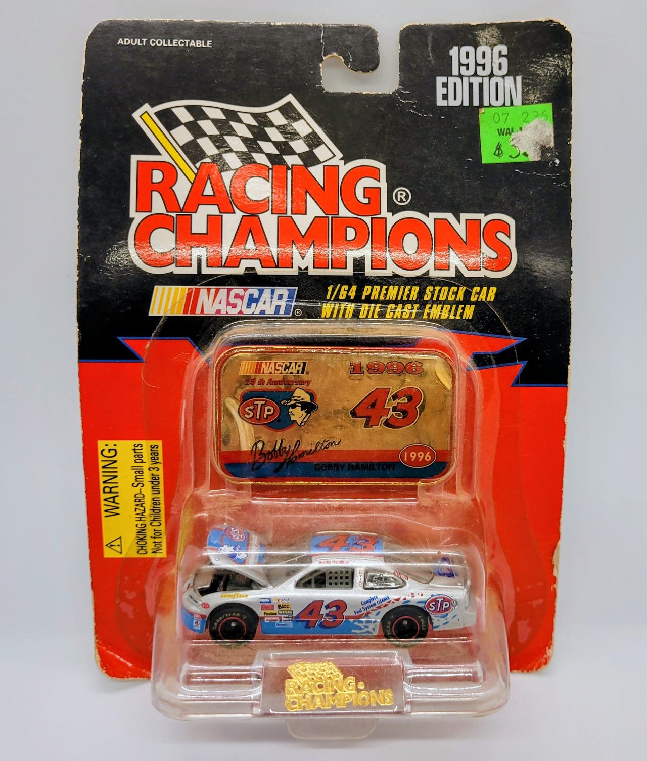 Racing Champions 1996 NASCAR Bobby Hamilton #43 STP 1/64 Diecast