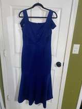 Royal Blue Lace Inset Mermaid Gown - Image 5