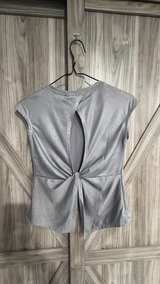 More Than Magic silver Grey Girls' Glitter Shirt Girls 7/8 Sparkle Party Dance - Image 3
