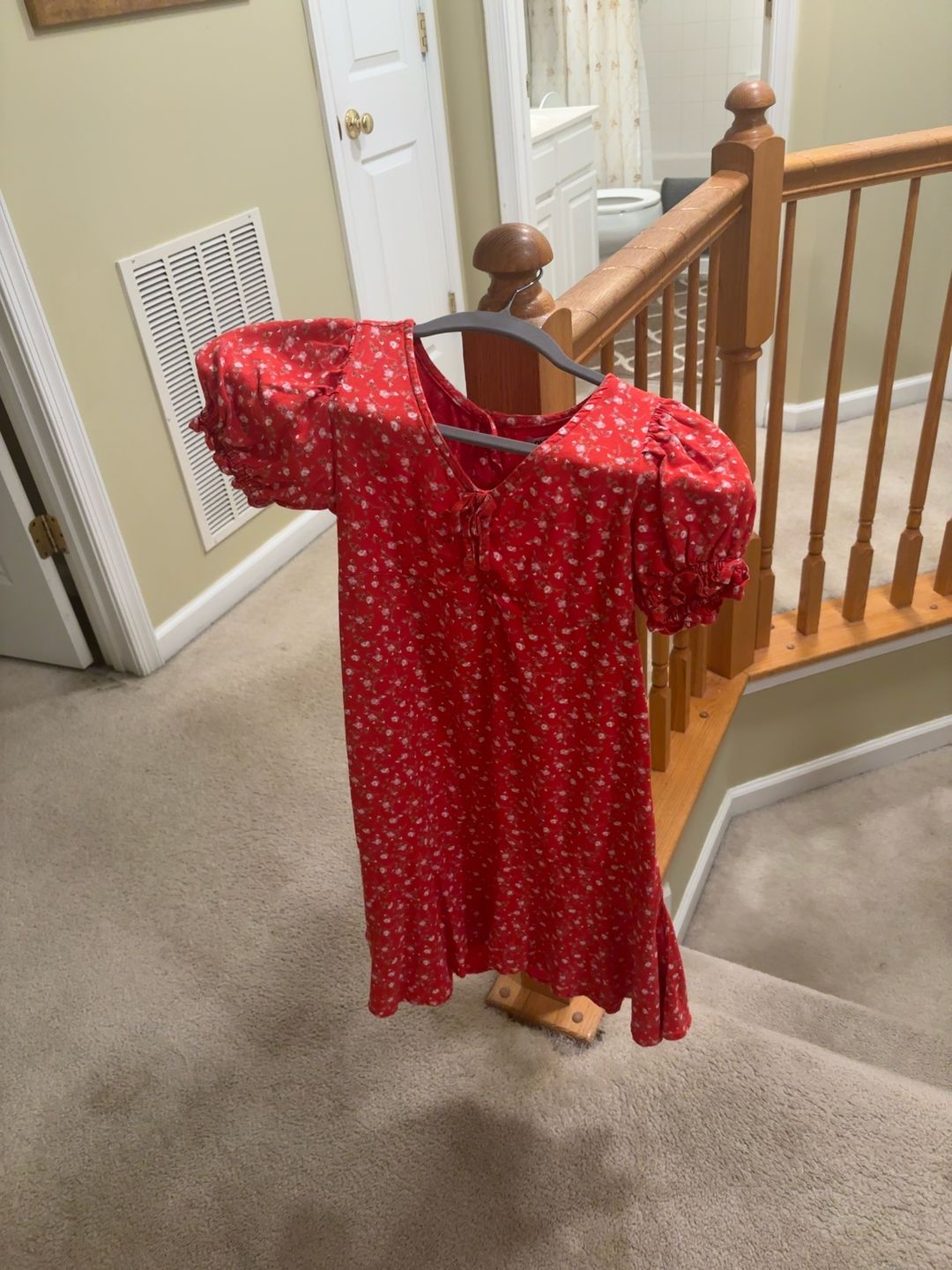 Faithfull The Brand Genevieve Floral Mini Dress Red