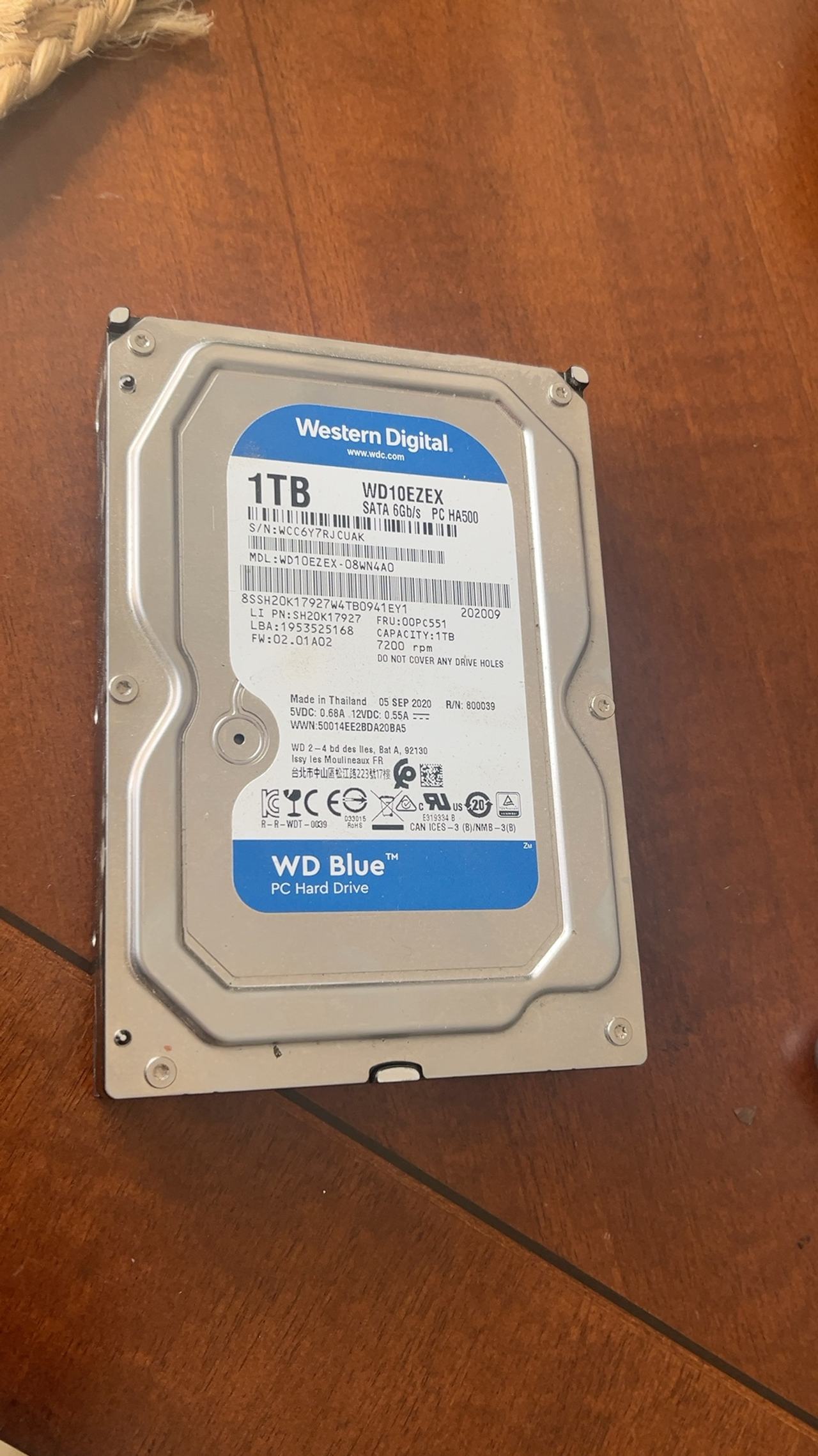 Western Digital WD Blue 1TB 3.5" Desktop Hard Drive