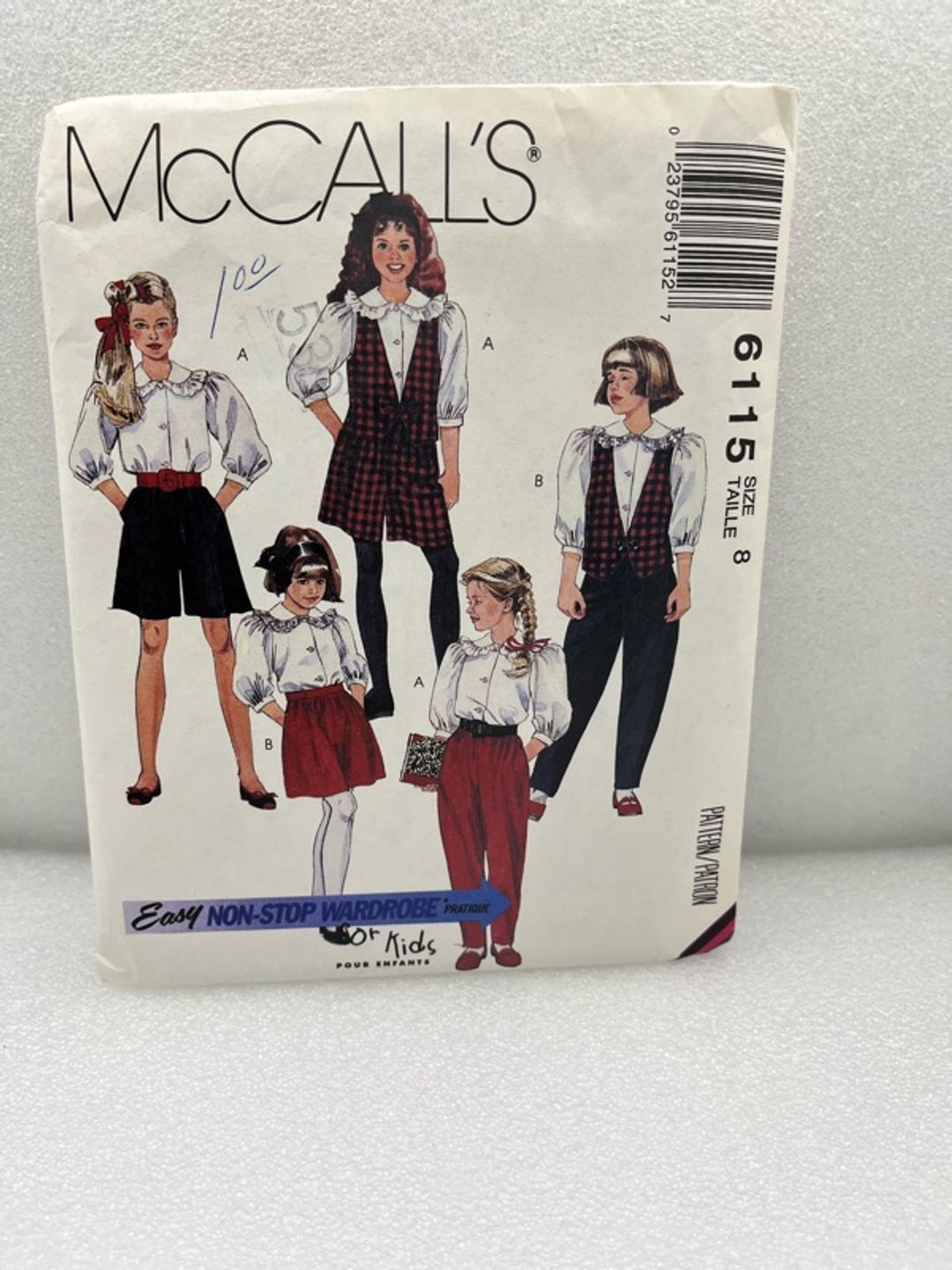 McCall's Pattern 8458 Annie Girls' Blouse, Skirt, Culottes & Pants