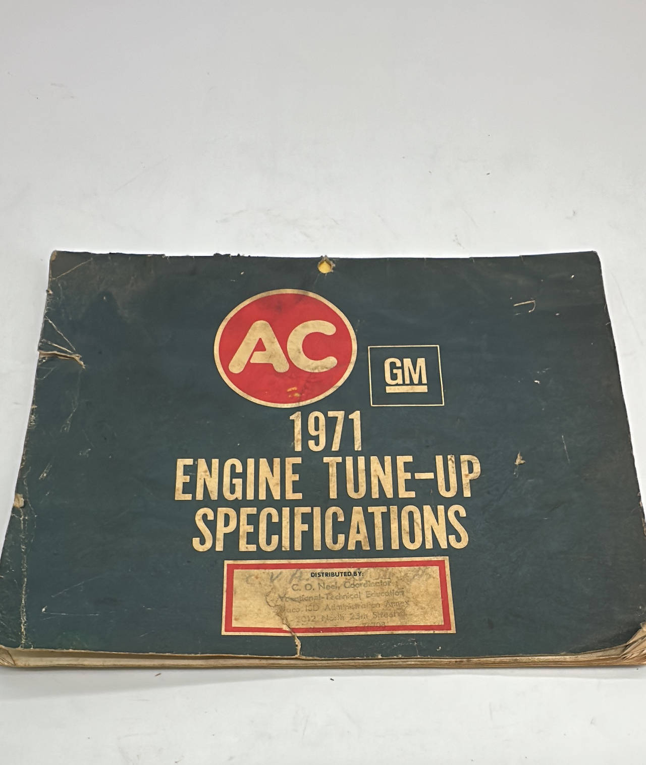 1971 AC GM Engine Tune-Up Specifications Manual