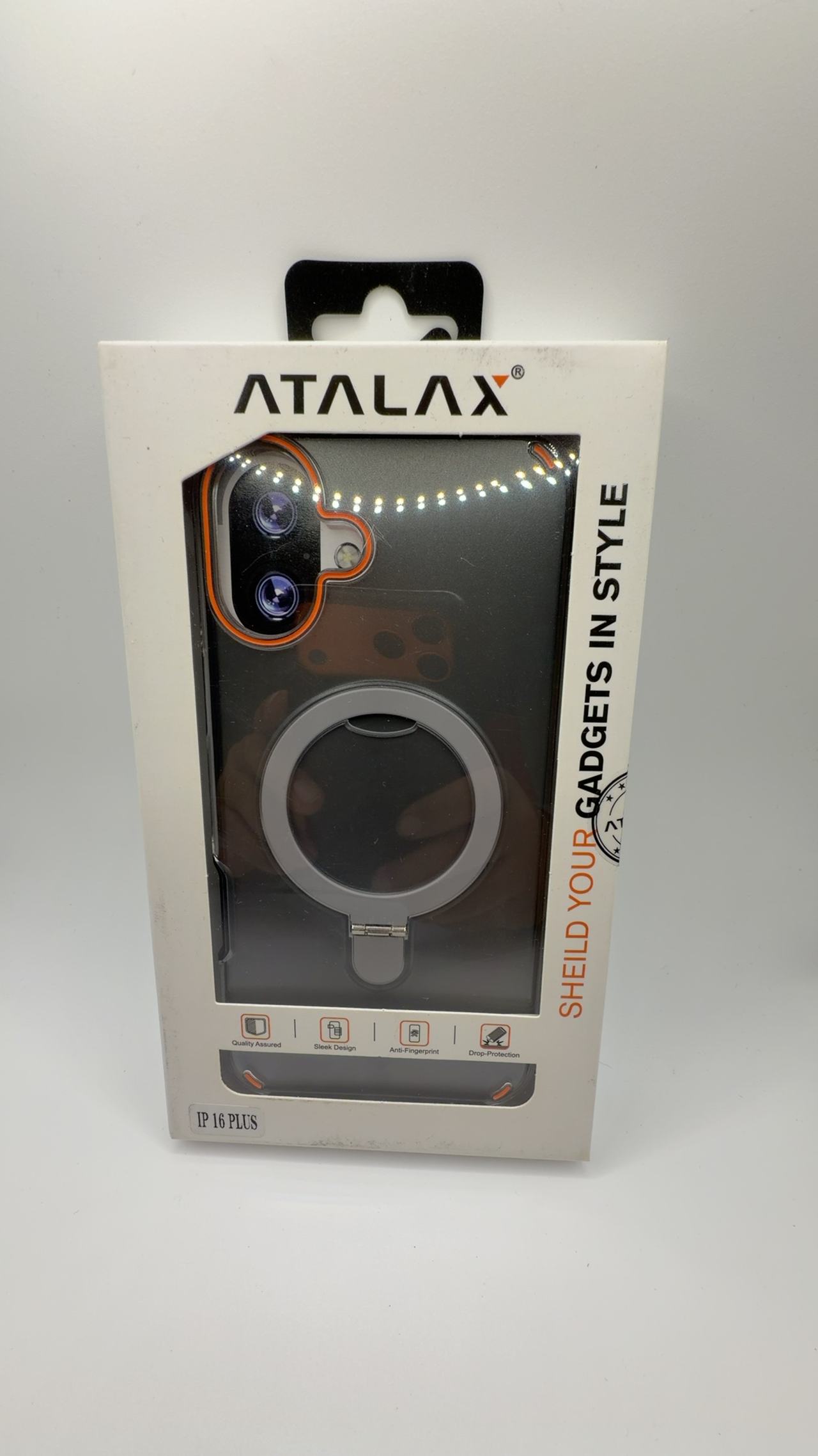 iPhone 16 Plus Shockproof Clear Case with Stand