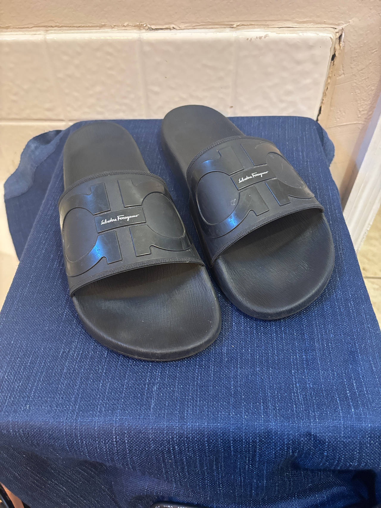 Salvatore Ferragamo Gancini Rubber Slide Sandal