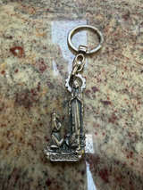 Vintage Our Lady of Lourdes Metal Keychain - Image 1