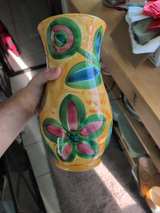 Vietri Hand Painted Floral Ceramic Vase - Image 2