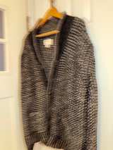 Rag & Bone Neiman Marcus Wool Blend Cardigan Black/Gray XL - Image 3