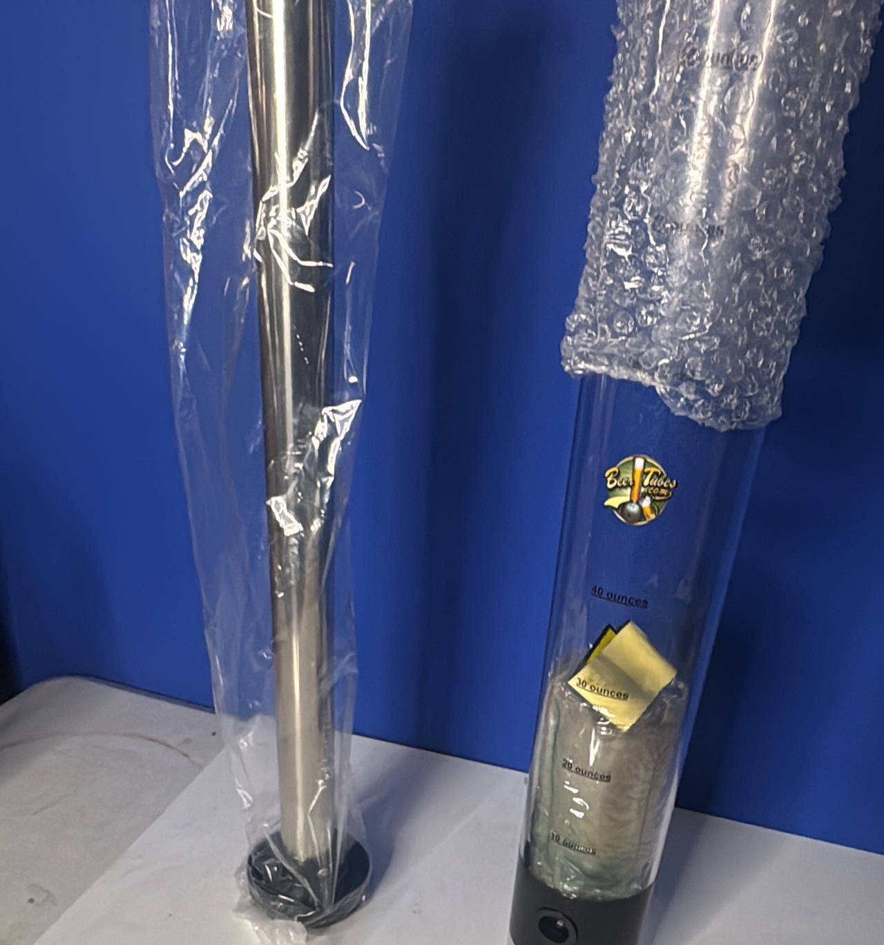 Beer Tubes 100oz Beverage Dispenser Tube and Chill Stick