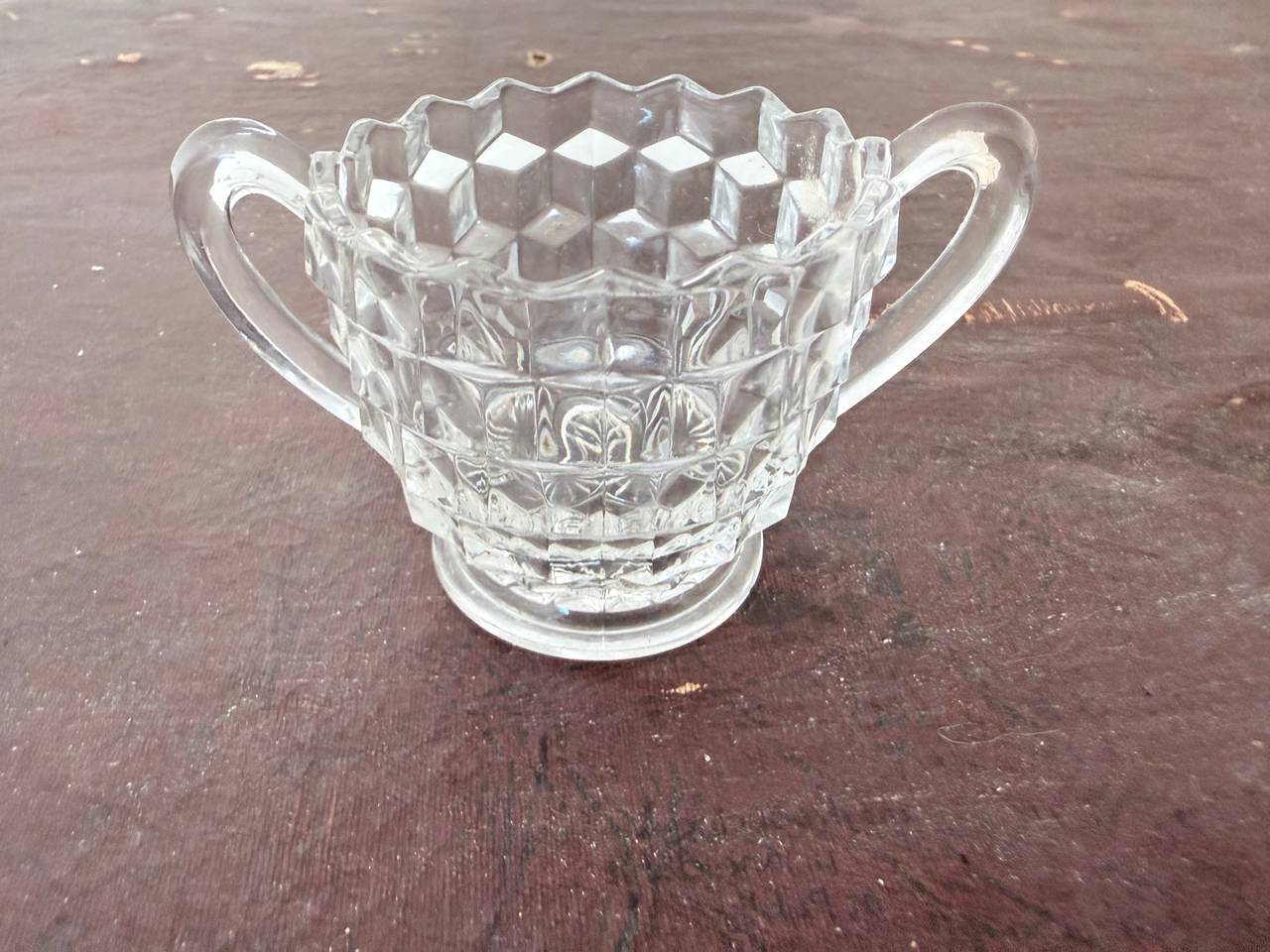 Fostoria American Clear Glass Sugar Bowl