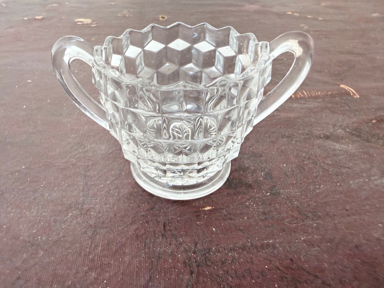 Fostoria American Clear Glass Sugar Bowl