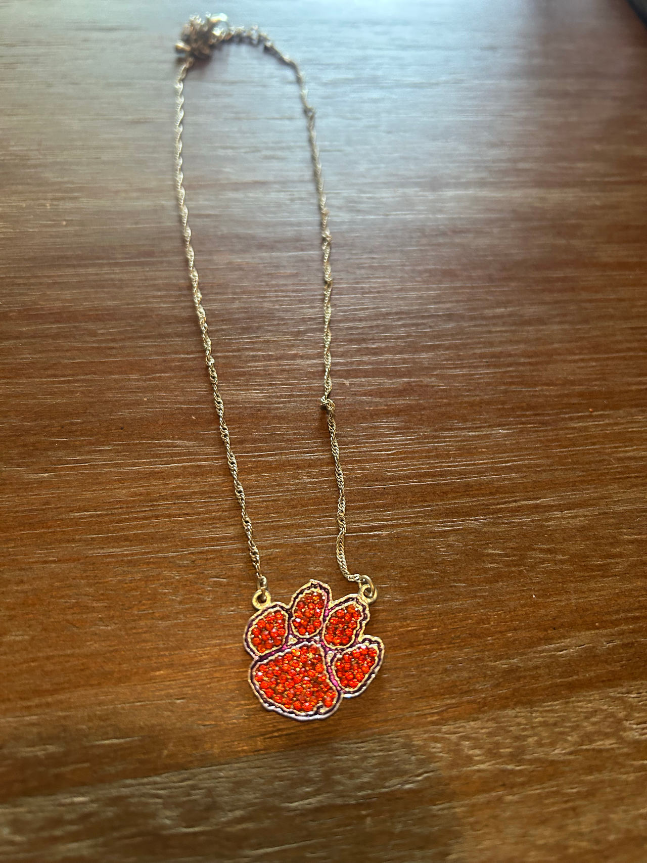 Clemson Tigers Paw Necklace