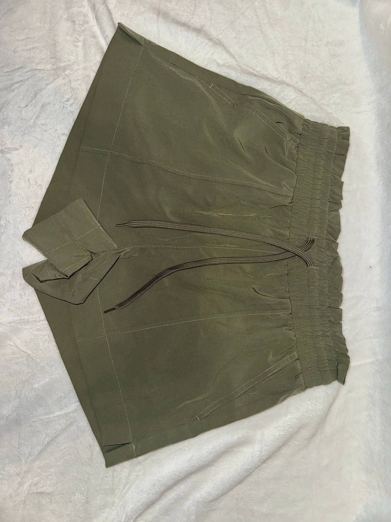 Olive Green Drawstring Shorts