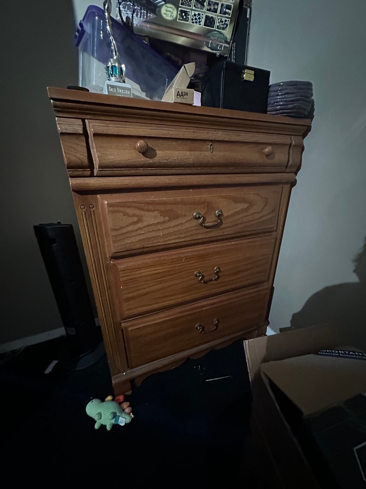 Wooden 4-Drawer Dresser