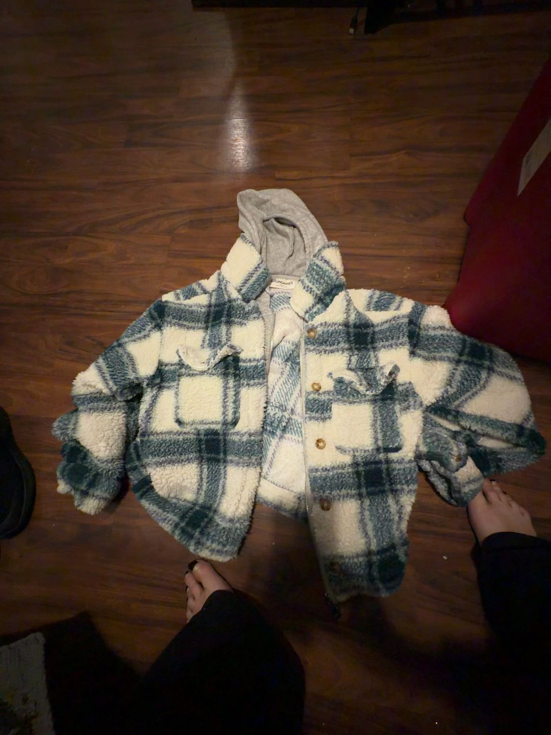 Plaid Sherpa Shacket (Unisex)