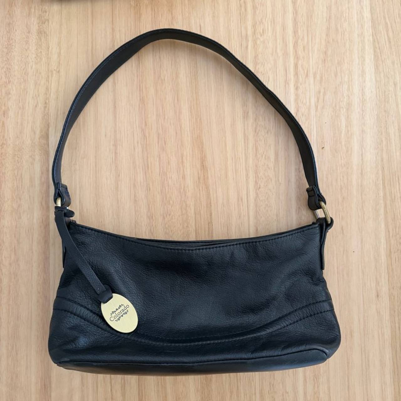 Colorado Black Leather Shoulder Bag