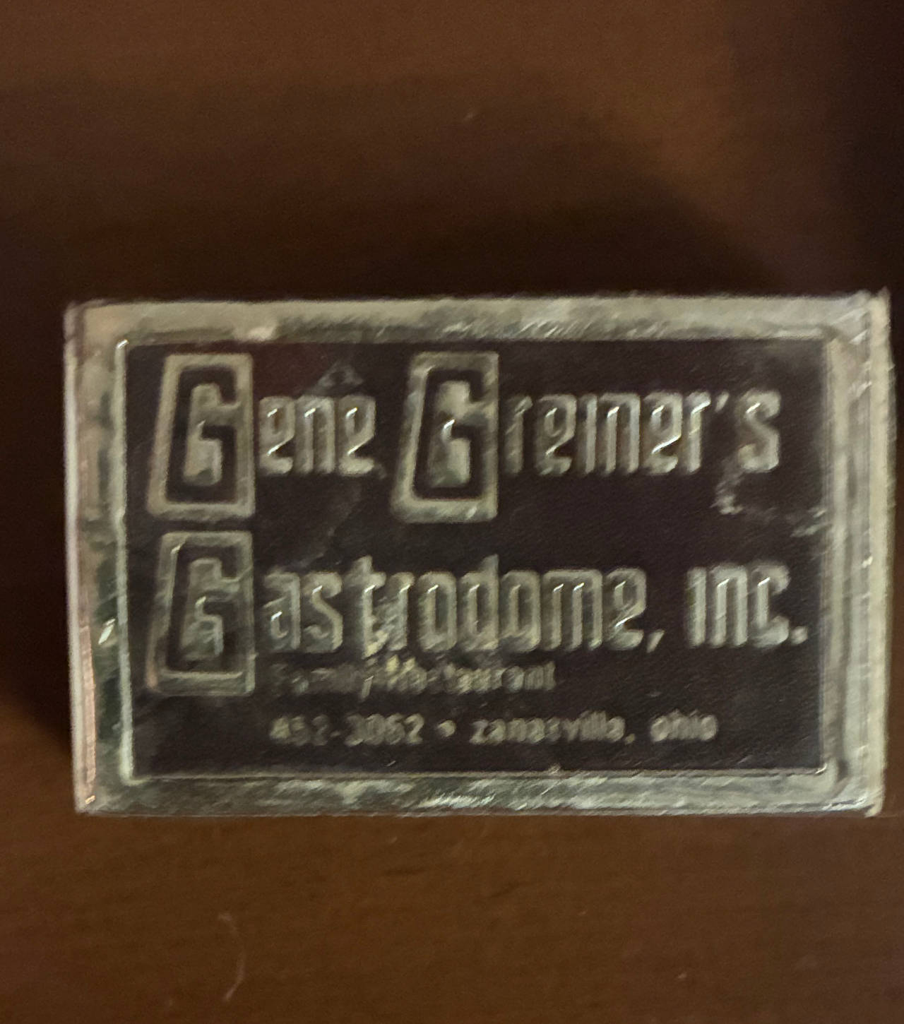 Gene Greiner's Gastrodome Vintage Matchbox