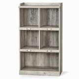 Better Homes & Gardens Modern Farmhouse 5-Cube Organizer Bookcase with Name Plates, Rustic Gray Finish - Image 3